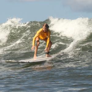Evelyn surfing Haleiwa HI 2014