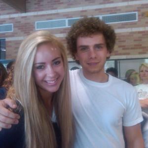 Lauren Galley and Marc Donato on set of Bad Kids go to Hell