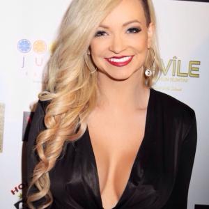 Mindy Robinson attends the premier of her film Mansion of Blood in Hollywood 2015