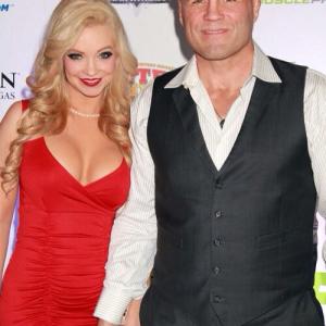 Randy Couture and girlfriend Mindy Robinson arrive at the 7th annual Fighters Only MMA Awards