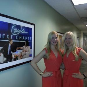 At the taping of our Dr. Oz Show segment. Lauren Schwartz is on right. Debbie Schwartz is on left.