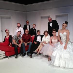 David Earle with Australian cast of Postnuptials