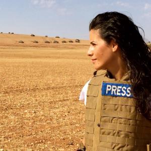 Reporting for CCTV across Kobane at the Turkish Syrian border October 2014