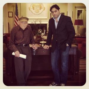 Isidore Mankofsky and I . Meeting at ASC. With DP Isidore Mankofsky November 2012