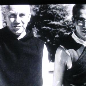 BROTHER THOMAS MERTON AND THE DALAI LAMA FRIENDS FOR LIFE. THOMAS MERTON WROTE TO PRESIDENT KENNEDY ABOUT THE NUCLEAR BOMB AND HOW TO AVOID USING IT. BROTHERS DEEP THE DALAI LAMA AND THOMAS MERTON.