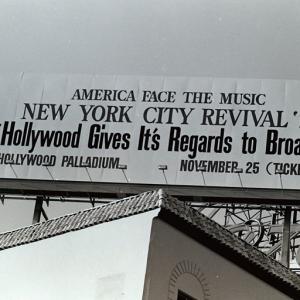 NY CITY REVIVAL HOLLYWOOD GIVES HER REGARDS TO BROADWAY BILLBOARD ON HOLLYWOOD AND VINE WE LOVE NY