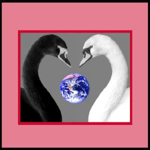 SWANSTARZ LOGO TWO SWANS PROTECTING PLANET EARTH