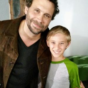 Jacob Rodier  Jeremy Sisto on set of Love Is All You Need? 2014