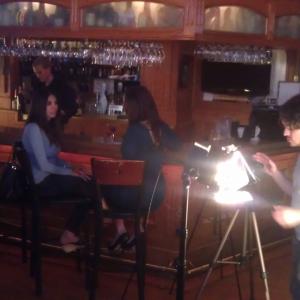 Shooting the bar scene in Hot Stuff from Horror House