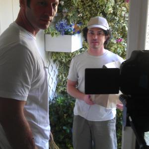 Evans cameo as the delivery guy in Horror House