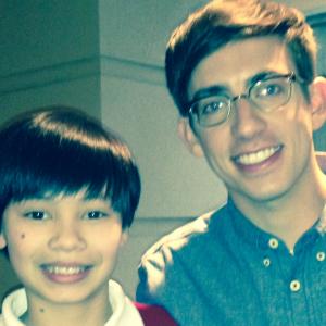 Kevin McHale and I while filming Boychoir