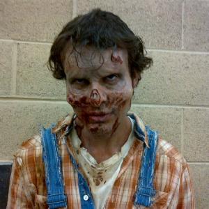 Alberto Jorrin as a Zombie on set.