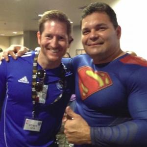 Kris Kidd with Superman at Texas Comicon 2014