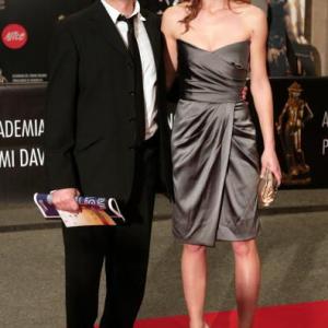 Marco Puccioni and Antonia Liskova at the David of Donatello awards