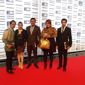 Jan Xavier Pacle with the producers and casts at the DTFF12 red carpet