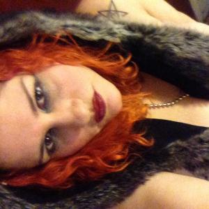 Beth Katehis (LadyBeth)!<3. Red Fox! Models Psychedelic Sunset Blood Orange Hair and Star Tattoos!