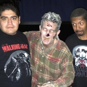 Hugo Matz with fellow actor Kevin A. Green (and zombie friend). [2013]