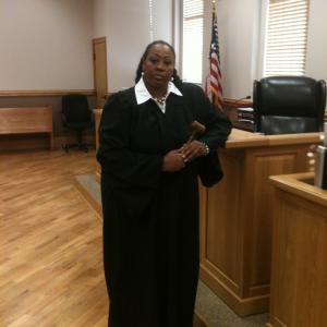 On the set of  Advocate  Solicitor a hour television drama Myself as Judge Carolyn Stokes