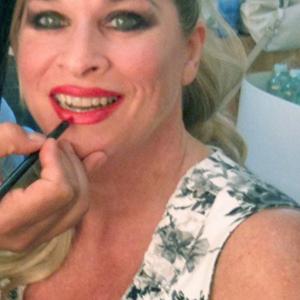 in Make up on set of COME BELLO FARE LAMORE IN 3D