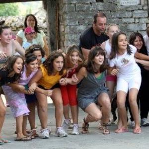 One Year Lease Theater Rehearsal with village children in Papingo Greece 2008