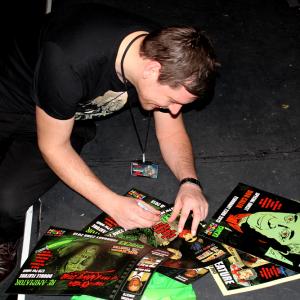 Signing his book The Complete History of the Return of the Living Dead at the Back to the Theatre Film Screenings, screening of The Return of the Living Dead and Re-Animator at the Custard Factory Theatre Birmingham UK, February 2013