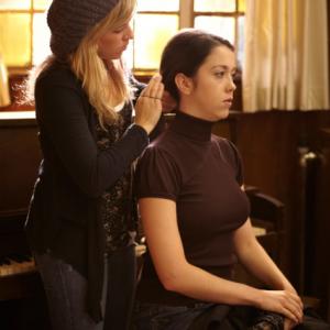 RACHEL ALIG On set as Becky Rooks in feature film Officer Down Makeup Artist Jaycie Kurfess