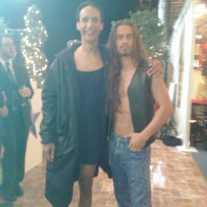 Danny Pudi and Sancho Martin behind the scenes Community 