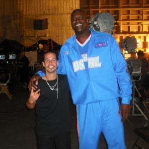 Shaquille O'Neal and Sancho Martin behind the scenes Oreo Cookie National Commercial Campaign 2010