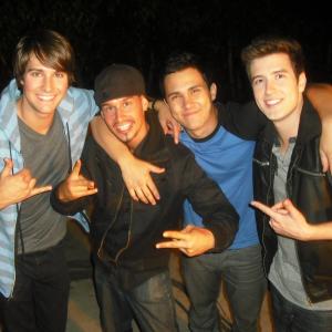James Maslow Carlos PenaVega Logan Henderson and Sancho Martin Lead Movement Actor Contortionist Big Time Rush Til I Forget About You