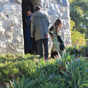 Maile on set of the Exquisite Tenderness of Santa Rosa de Lima