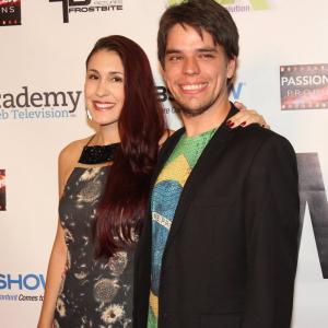 Leandro Silva and his wife Mayra Vaz at the 2015 IAWTV Awards in Las Vegas
