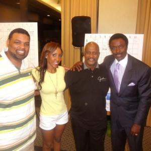 Laticia Marie Jim Hill and Andre Farr at the Jim Hill Los Angeles Urban League Celebrity Golf Classic 2012!