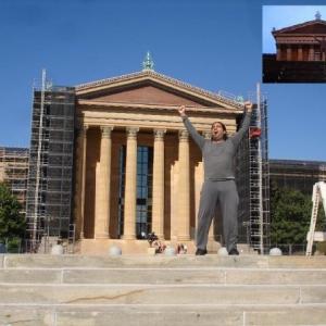Ronnie Banerjee completes the Rocky Steps at the location John G Avildsen filmed the iconic training scene from Rocky 1976 at the Philadelphia Museum of Art