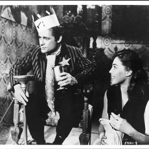 Still of Dick Miller and Barboura Morris in A Bucket of Blood 1959