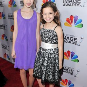 Allie Shea and Olivia Shea on the 43rd Annual NAACP Image Awards Red Carpet.