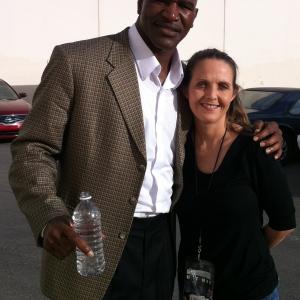 After booking, producing, shooting the show...Me and the boxing champ-Evander Holyfield!