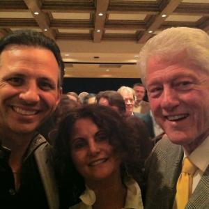 Travis and Co-Executive Producer, Brenda Markstein with President Bill Clinton at The Hawn Foundation Event.