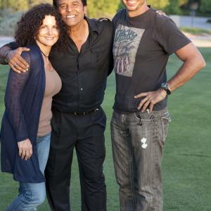 Travis and Co-Executive Producer, Brenda Markstein on set of 