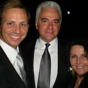 Travis and coproducer Brenda Markstein and John Hurst and Bob Hope Event Black Tie Event