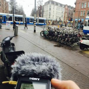 recording streetnoise in Amsterdam used in Schneider vs Bax interior Mertens