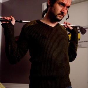 Production still of Matthew Donaldson as TREAD, from 