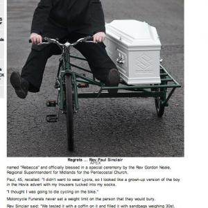 Paul offers the only tandem bike hearse service