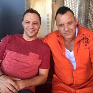 with Tom Sizemore on the set of Halloweed