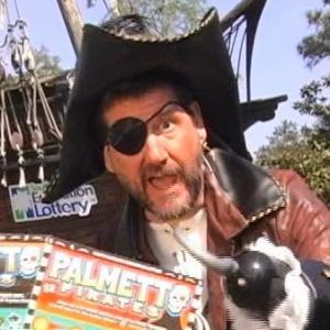 Brian Rooney as the Palmetto Pirate for the South Carolina Lottery. It happened.