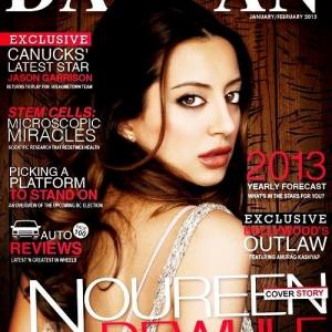 Noureen DeWulf on the January 2013 cover of DARPAN Magazine