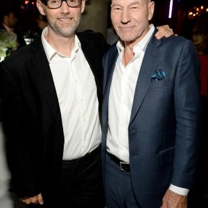 Patrick Stewart and Moby at event of Blunt Talk 2015