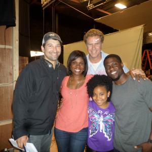 Ariana pictured with director Etan Cohen, Will Ferrell, Edwina Findley and Kevin Hart