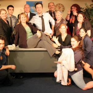 Matthew Donaldson as GARY with the entire cast of The Interviews 2012