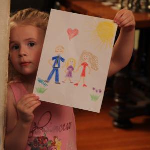 Cheyanna in her 1st Film (she drew this picture to be used in the film) 
