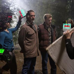 Paul on set of Grimm with Jeff Fahey.